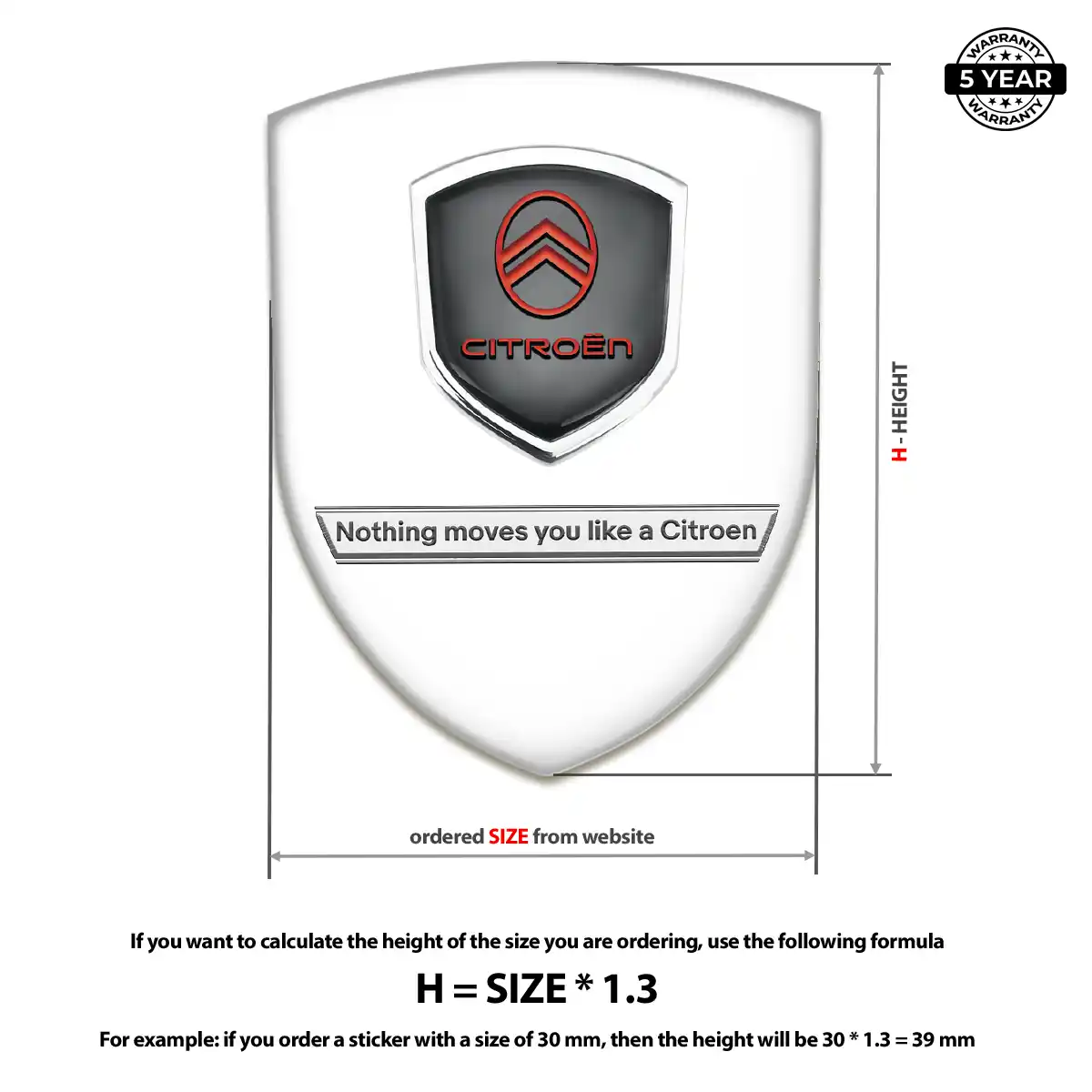 Citroen Emblem Shield Cabin Style