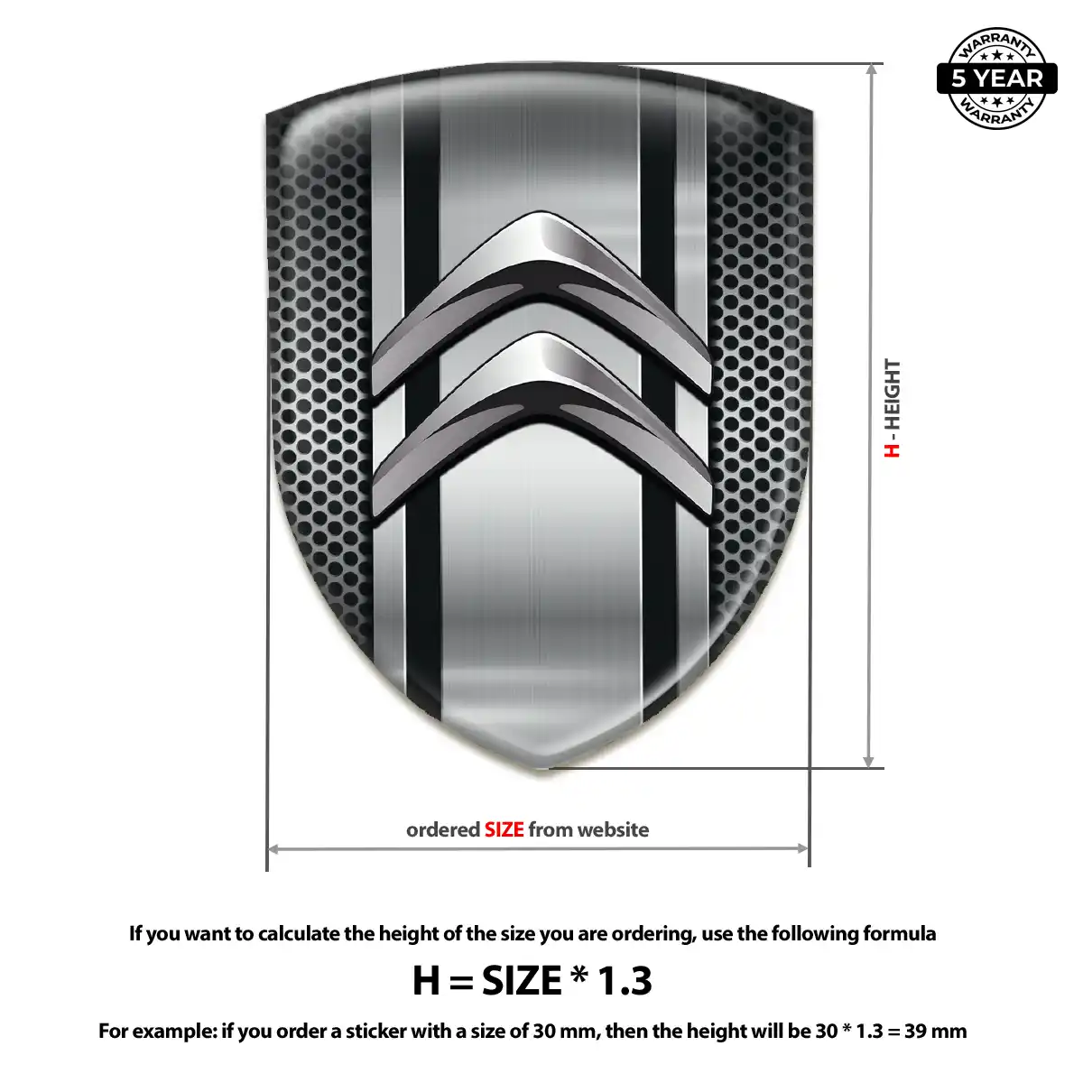 Citroen Emblem Shield Noble Edition