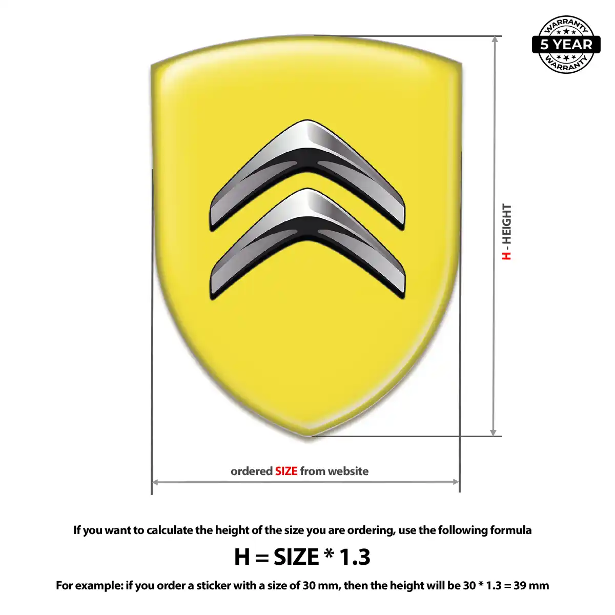 Citroen Emblem Shield Outer Style