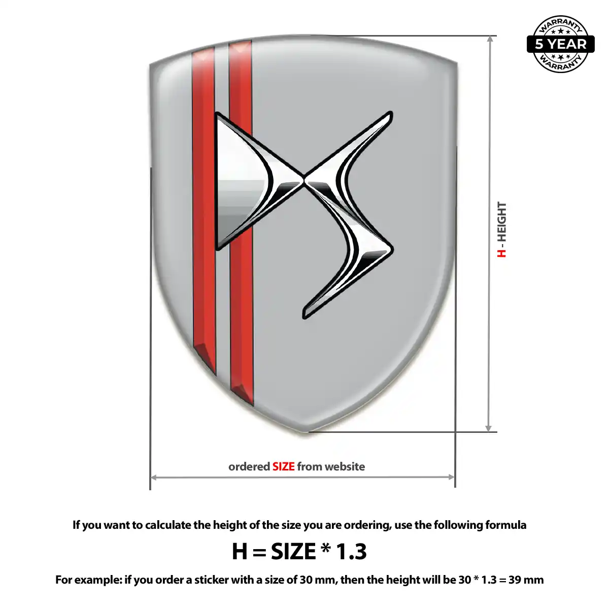Citroen Emblem Shield Premium Dome