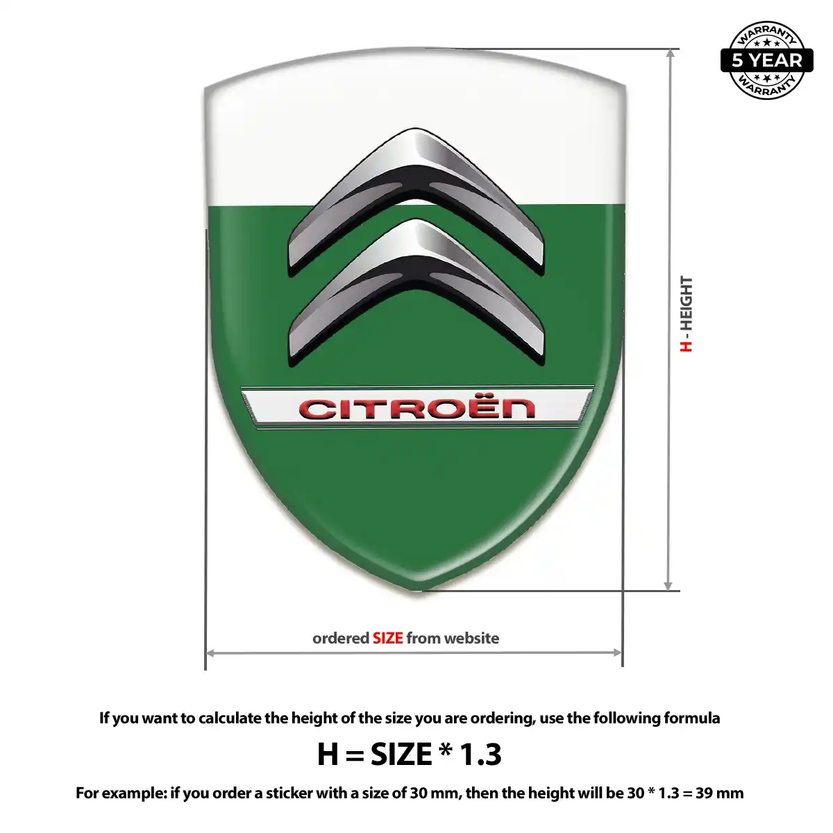 Citroen Emblem Shield Prestige Line
