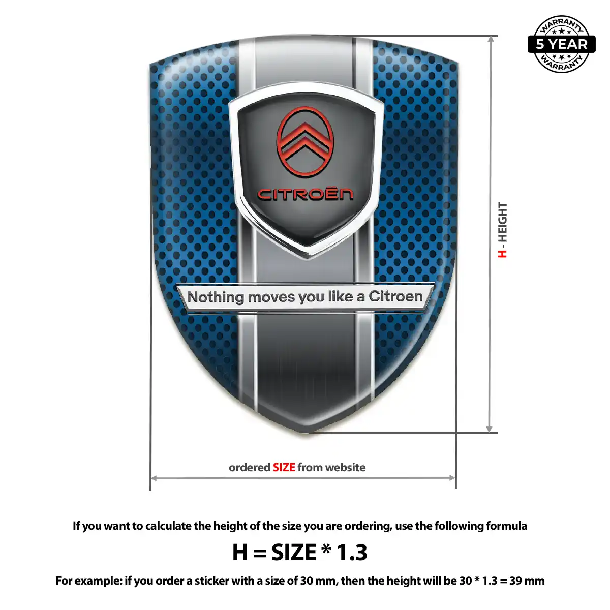 Citroen Emblem Shield Prime Quality