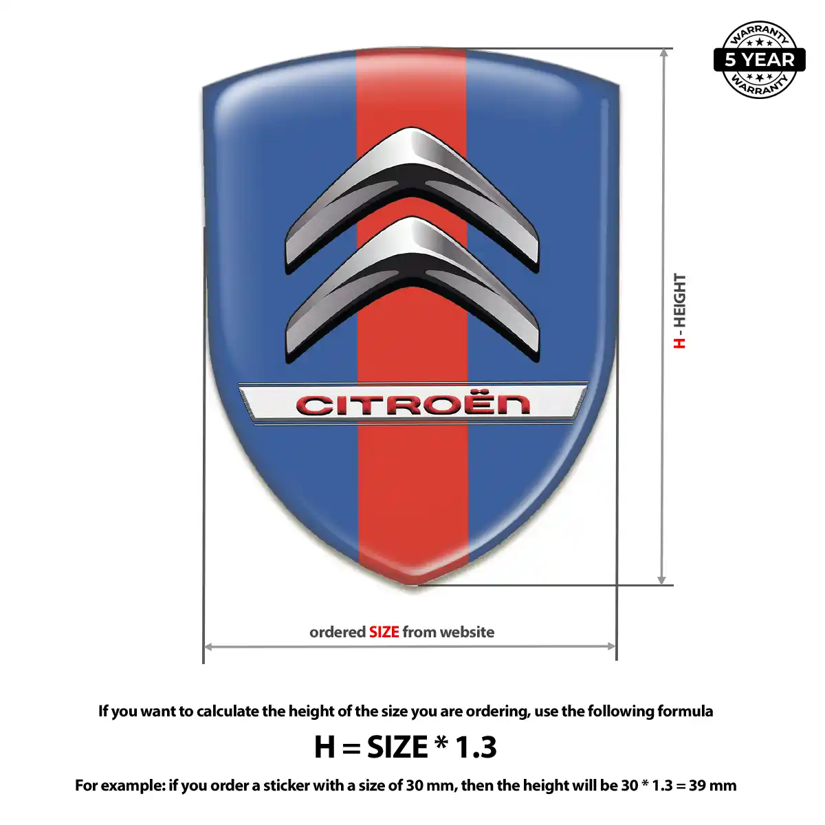 Citroen Emblem Shield Resin Elite