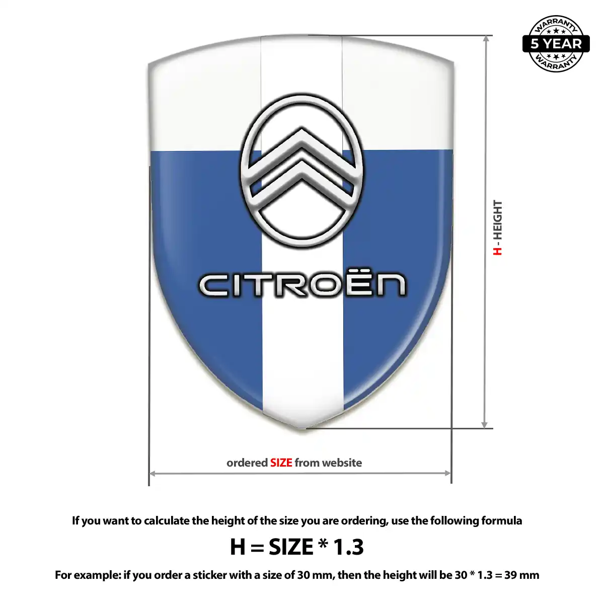 Citroen Emblem Shield Resin Luxe