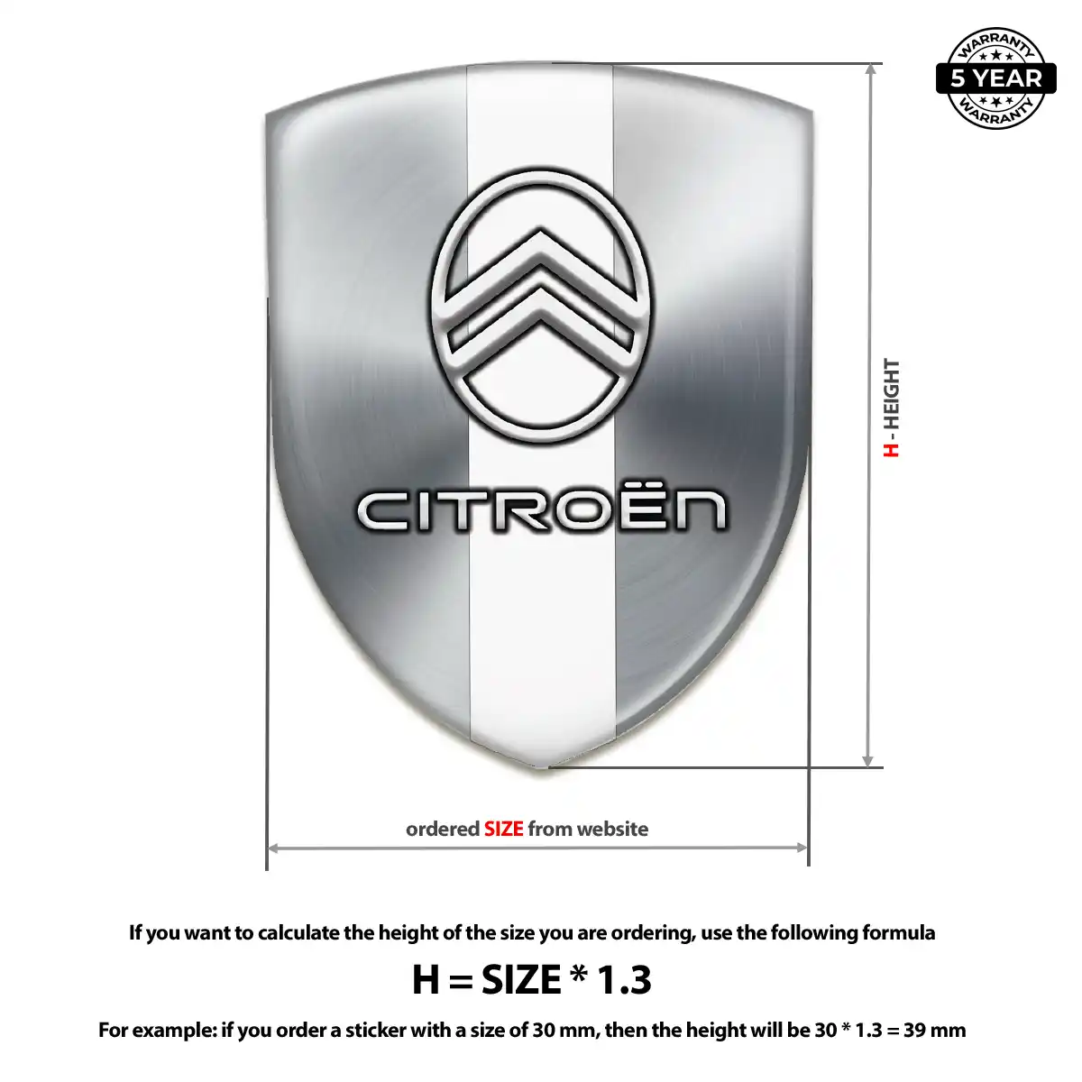 Citroen Emblem Shield Signature Grade