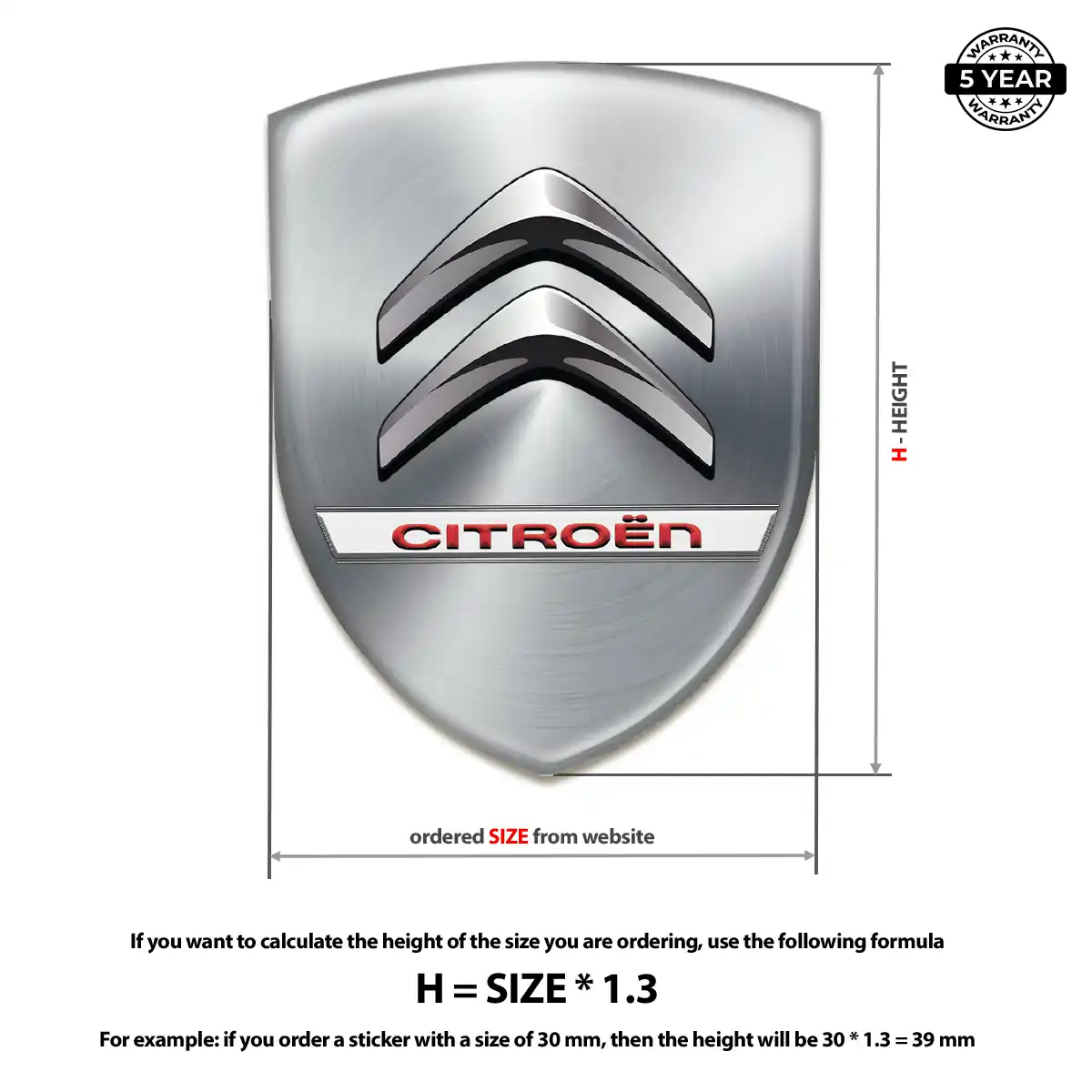 Citroen Emblem Silicone Refined Design