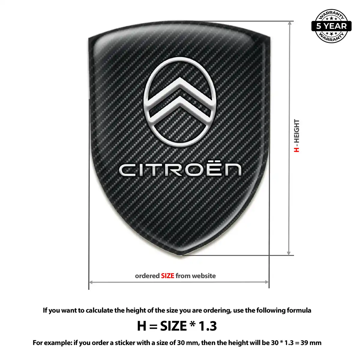 Citroen Emblem Silicone Resin Elite