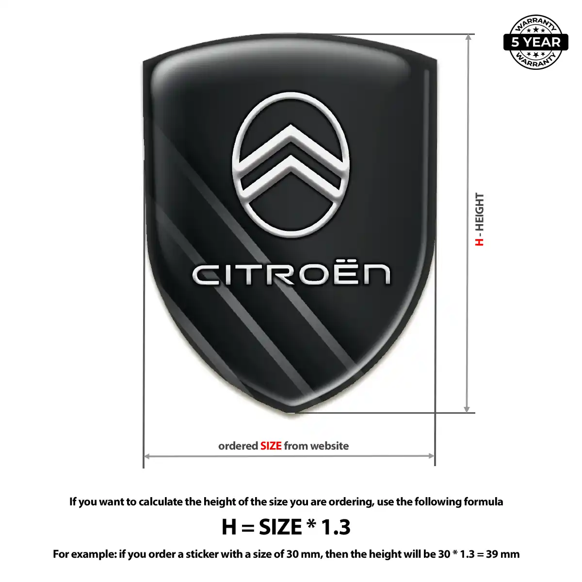 Citroen Emblem Silicone Resin Luxe