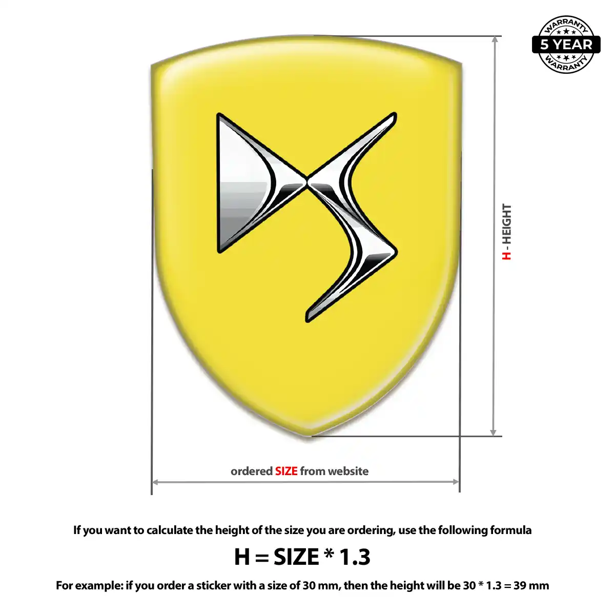 Citroen Epoxy Domed Sticker Deluxe Edition