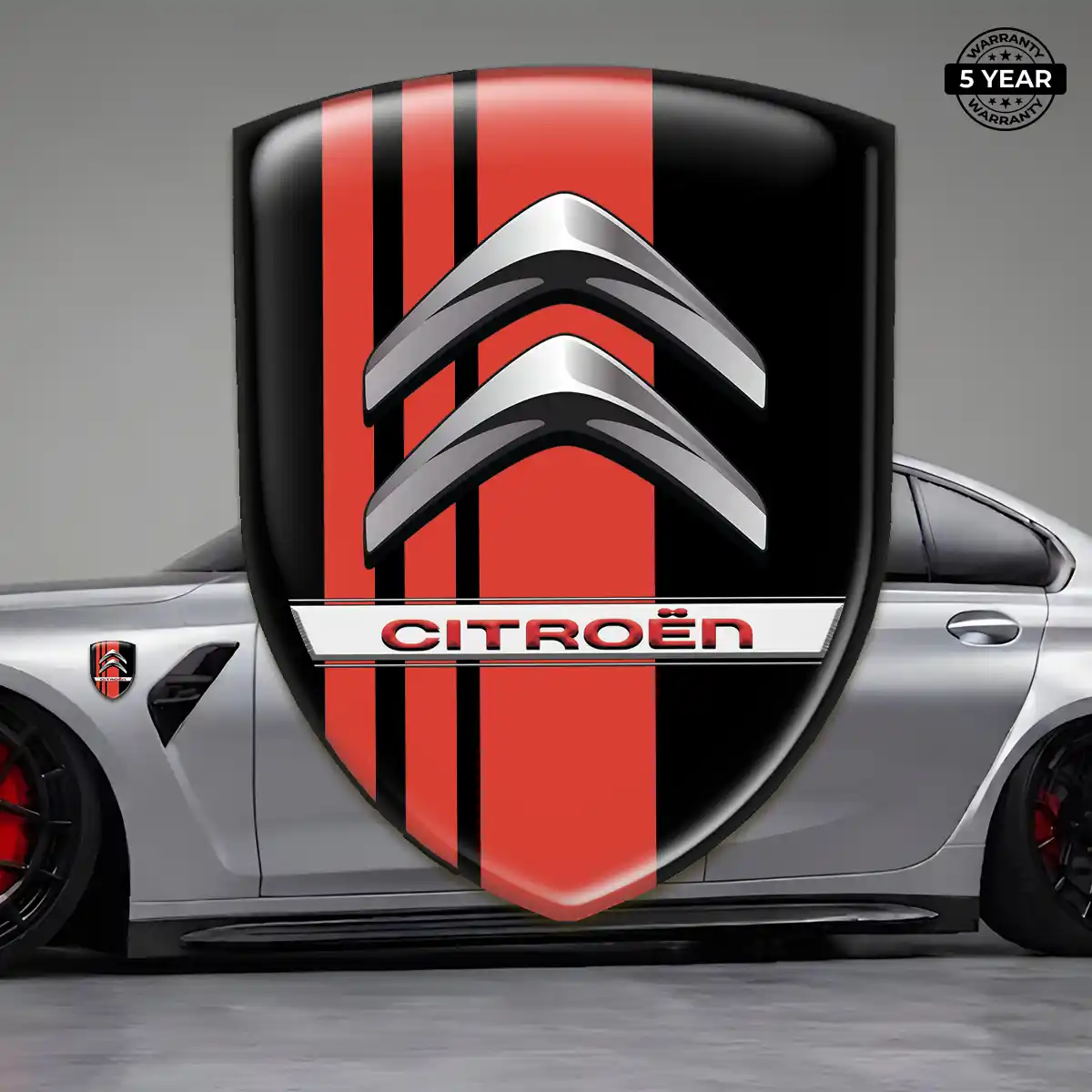 Citroen Epoxy Domed Sticker Resin Luxe