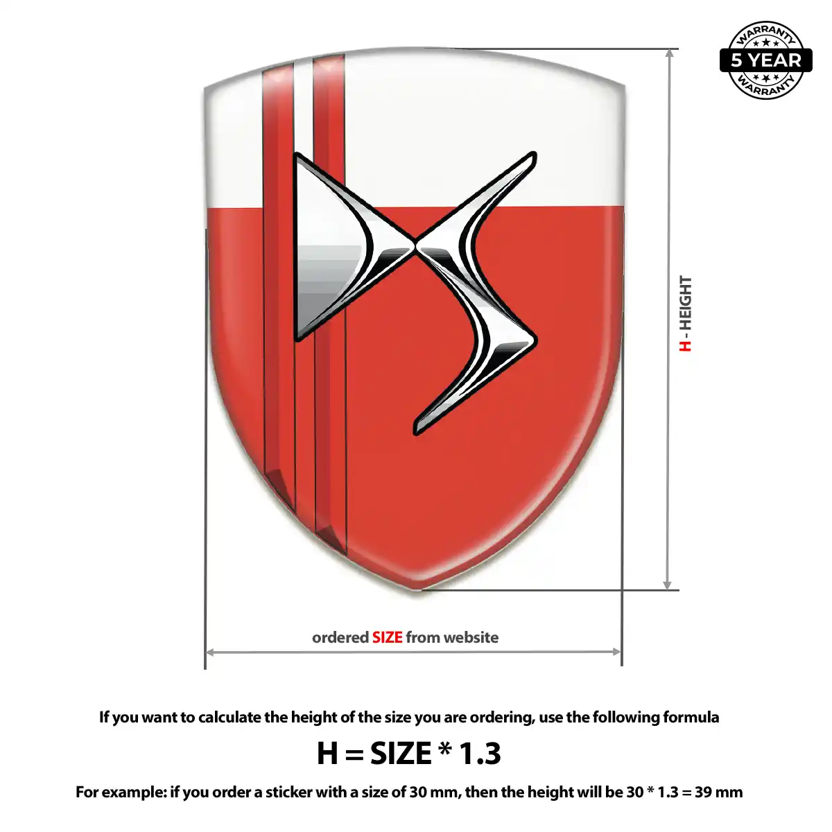 Citroen Epoxy Domed Sticker Superior Craft