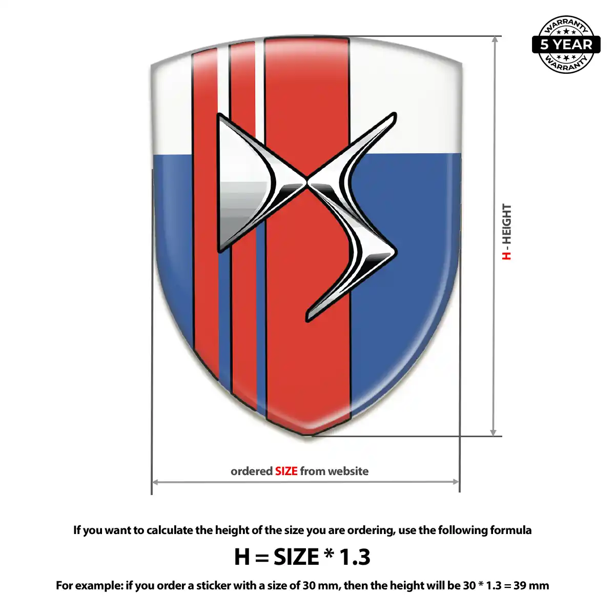Citroen Gel Badge Sticker Cabin Style