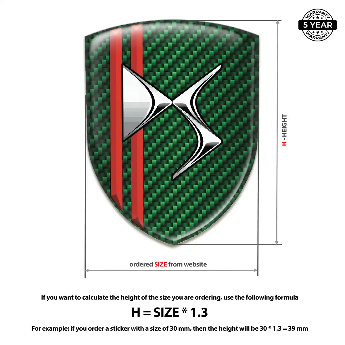 Citroen Gel Badge Sticker Interior Luxe