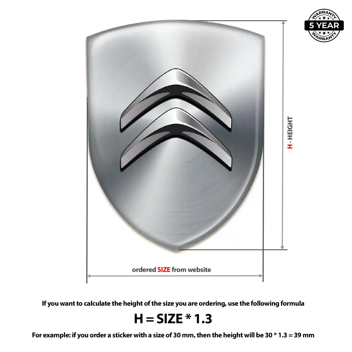 Citroen Gel Badge Sticker Prime Quality
