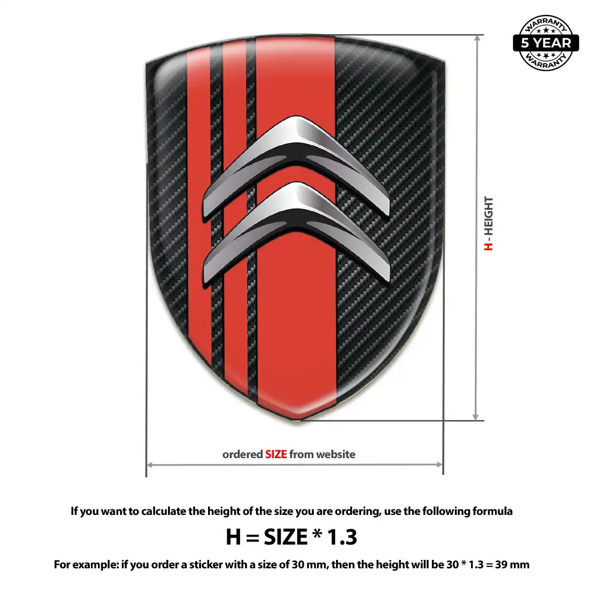 Citroen Gel Badge Sticker Sleek Style