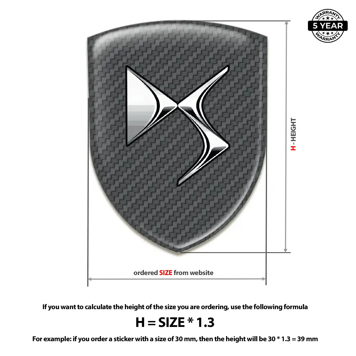 Citroen Gel Badge Sticker Superior Craft
