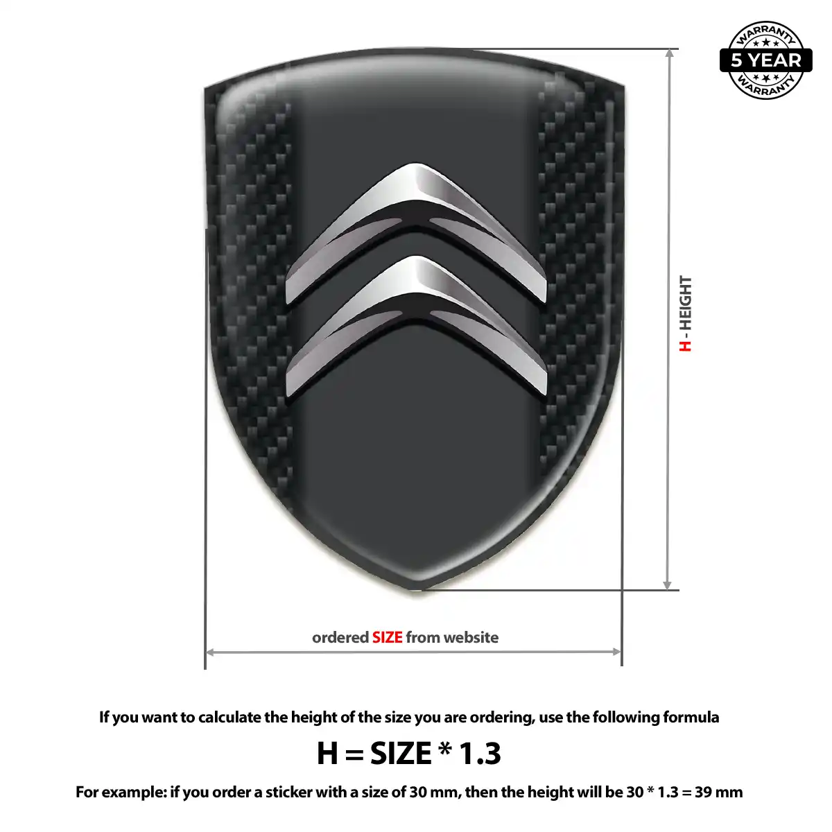 Citroen Gel Emblem Sticker Deluxe Edition