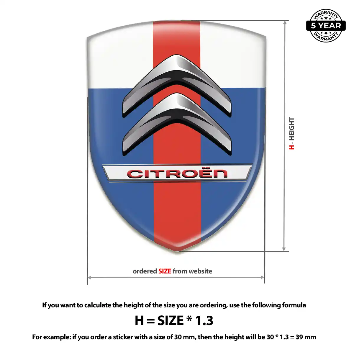 Citroen Gel Emblem Sticker Elite Edition