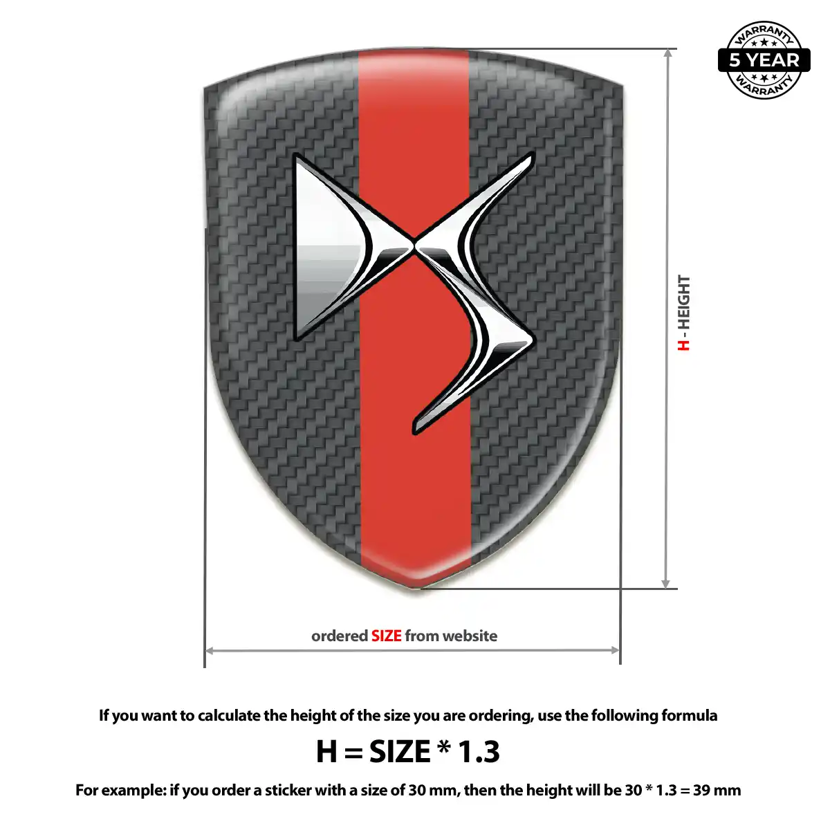 Citroen Gel Emblem Sticker Exclusive Series