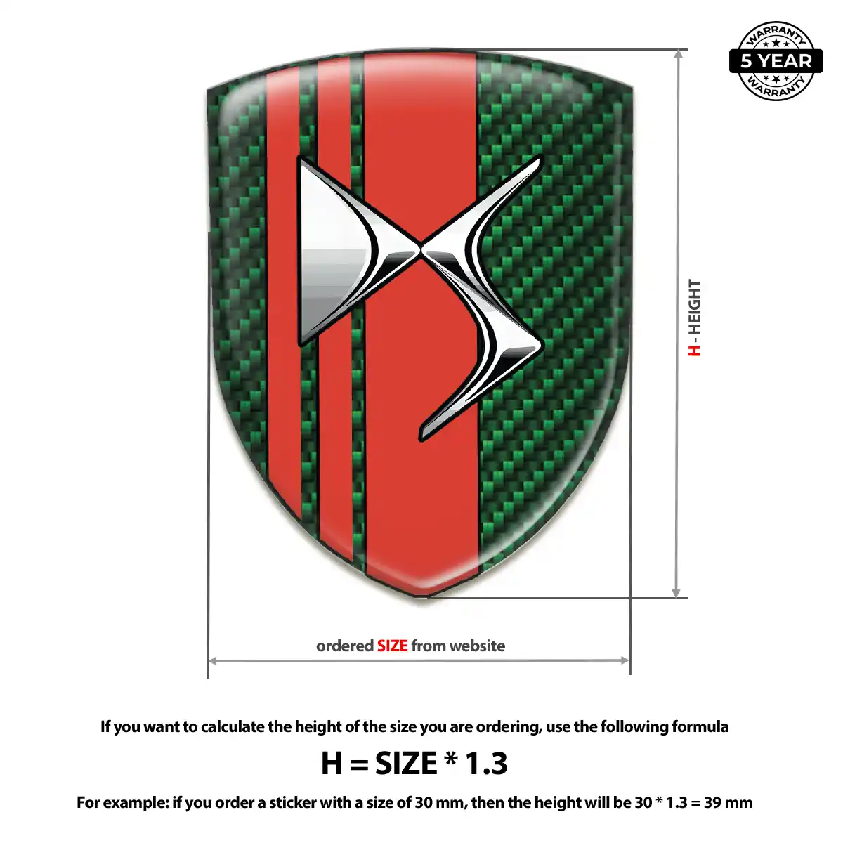 Citroen Gel Emblem Sticker Exterior Luxe