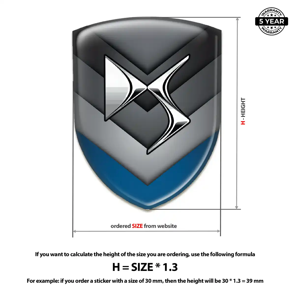 Citroen Gel Emblem Sticker Sleek Style