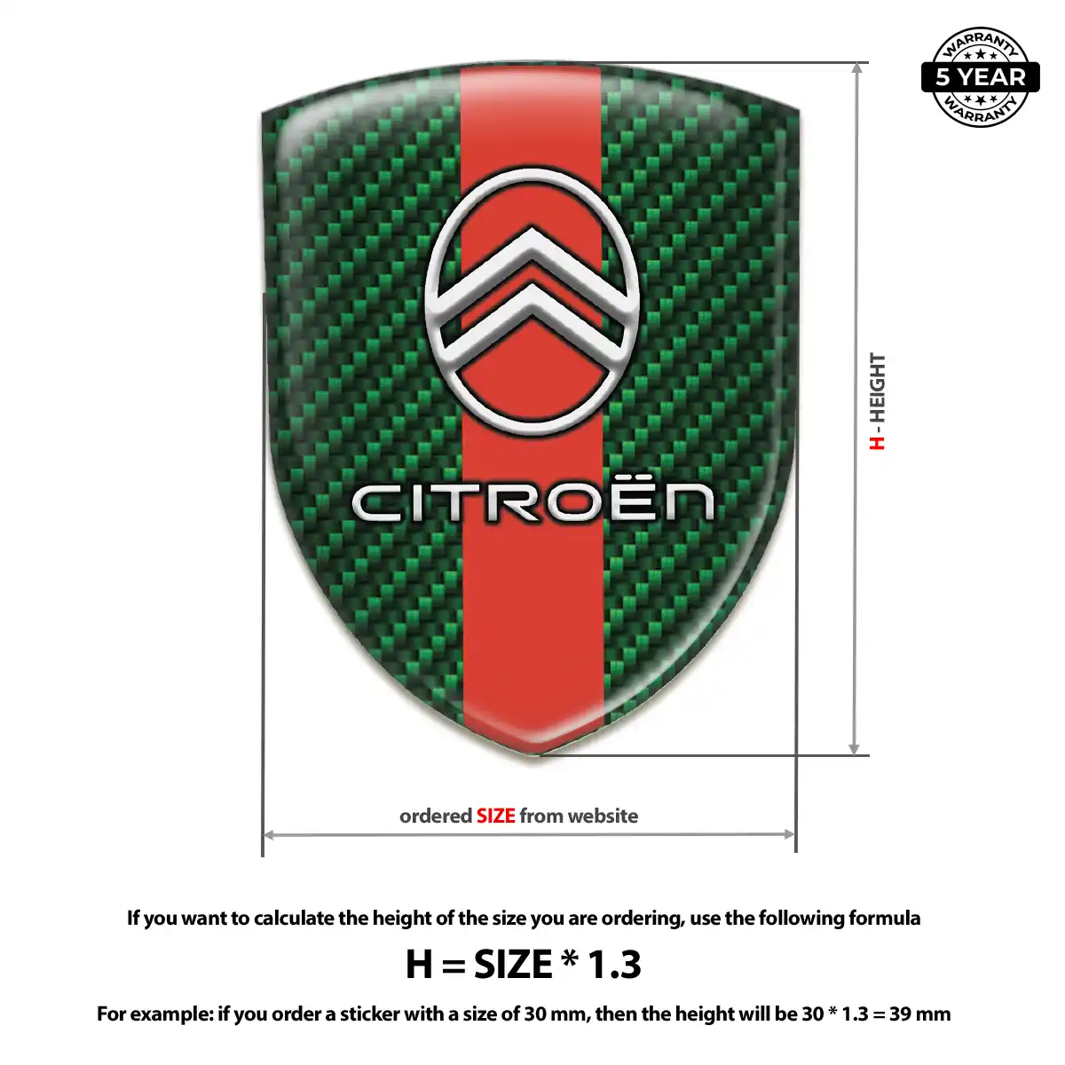 Citroen Logo Badge Elite Finish
