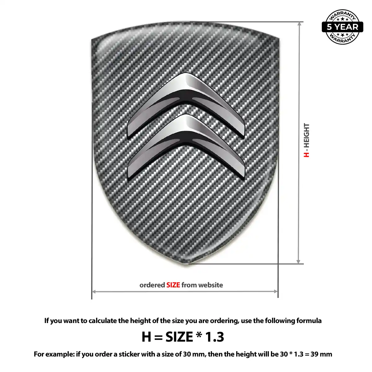Citroen Logo Badge Exterior Luxe