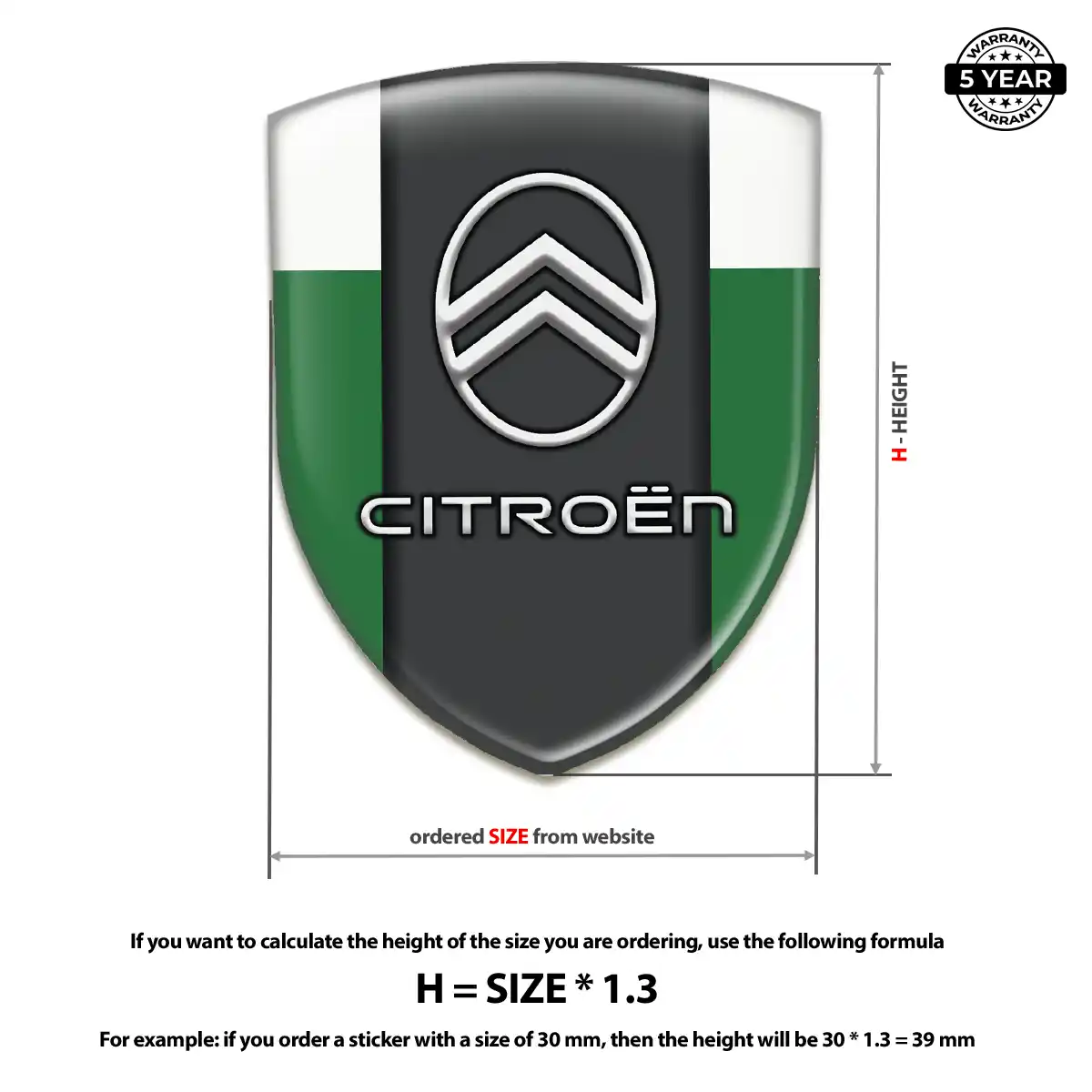 Citroen Logo Badge Resin Luxe