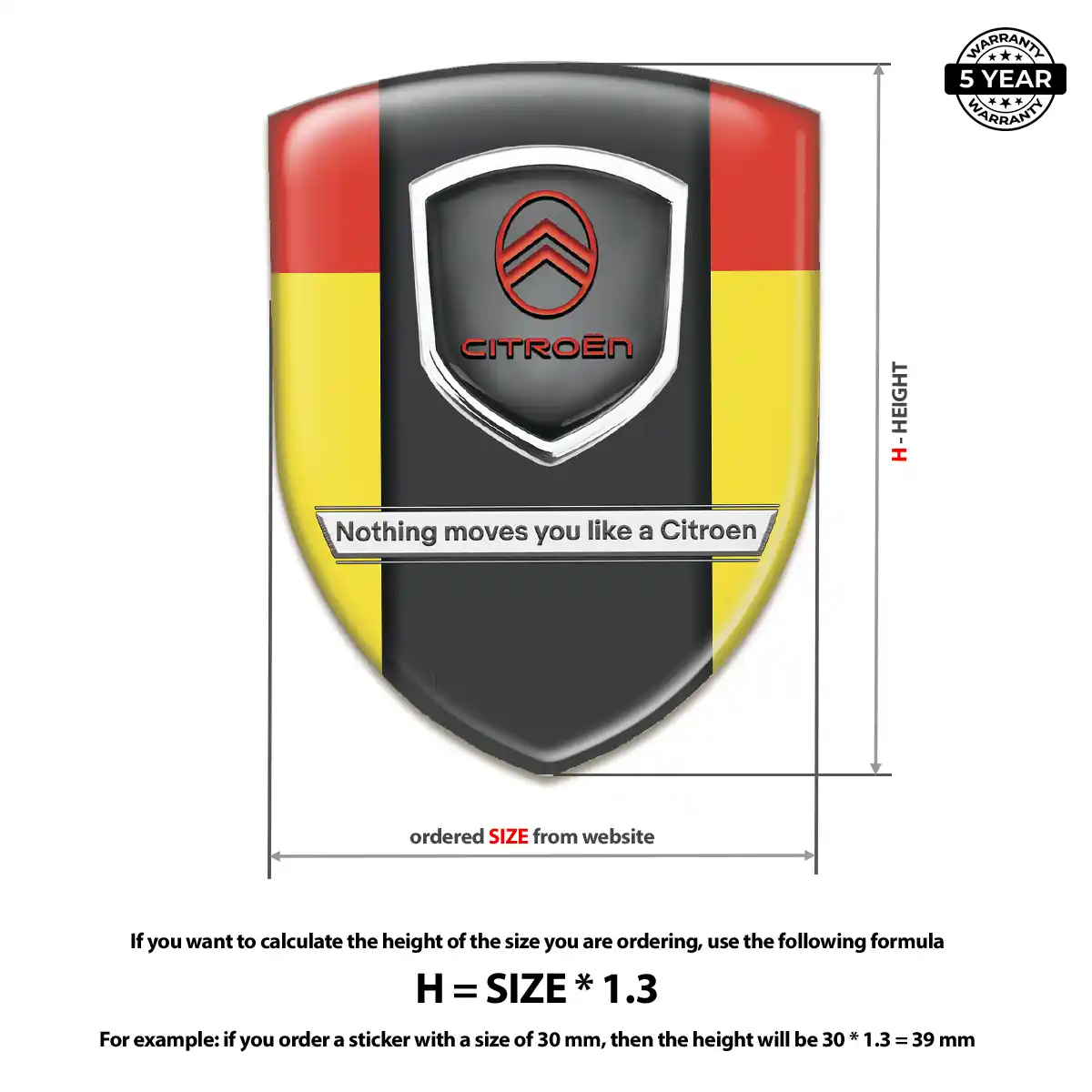Citroen Logo Emblem Elite Finish