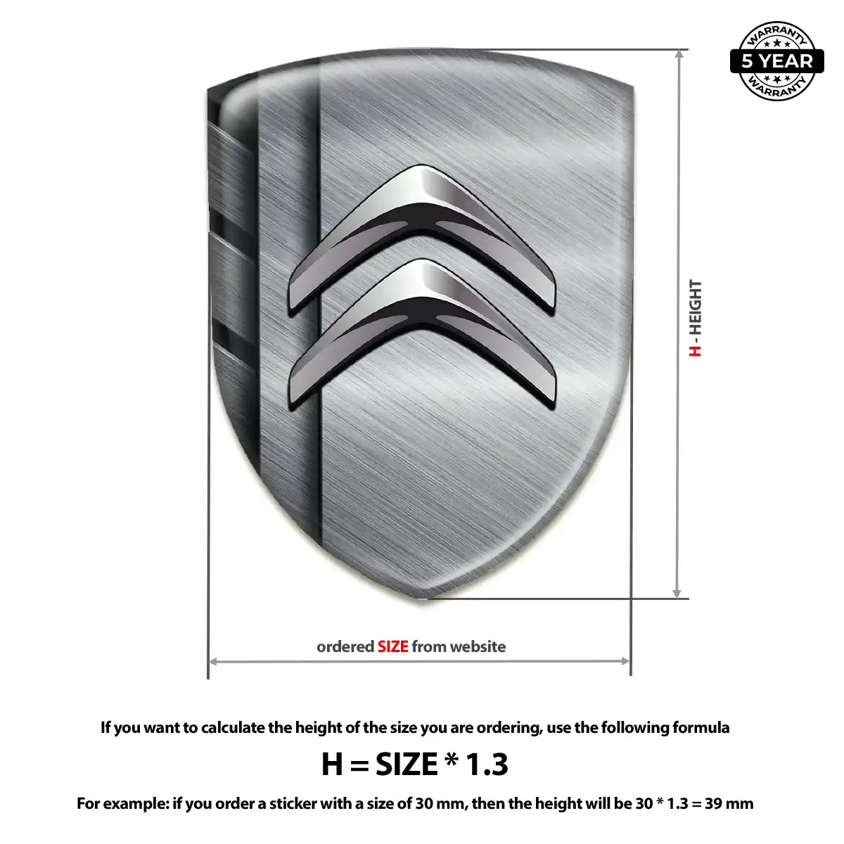 Citroen Logo Emblem Resin Luxe