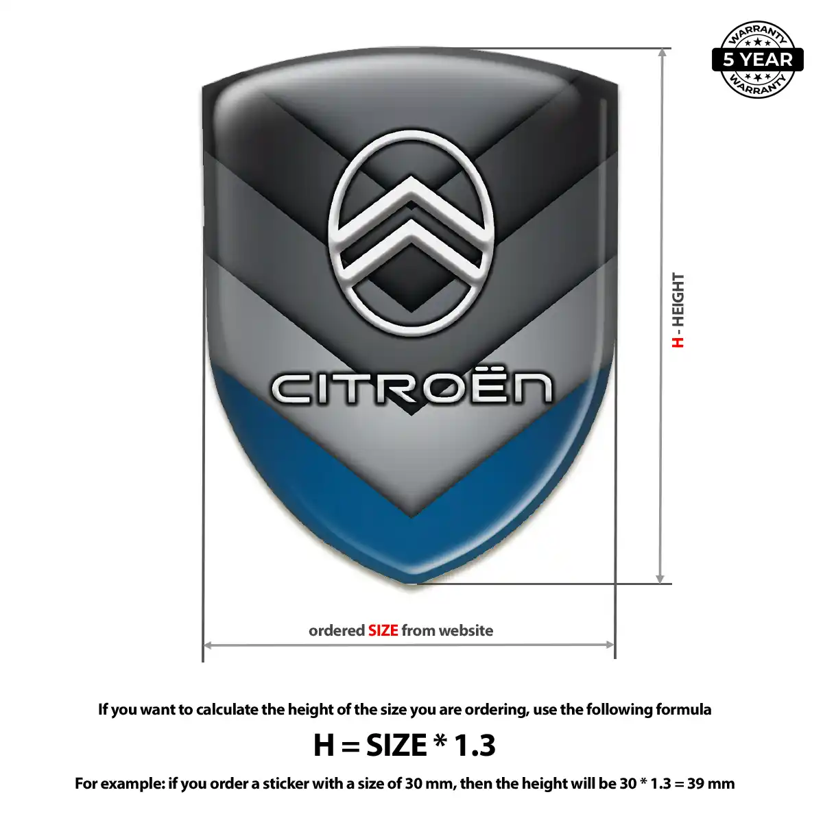 Citroen Logo Sticker Cabin Style