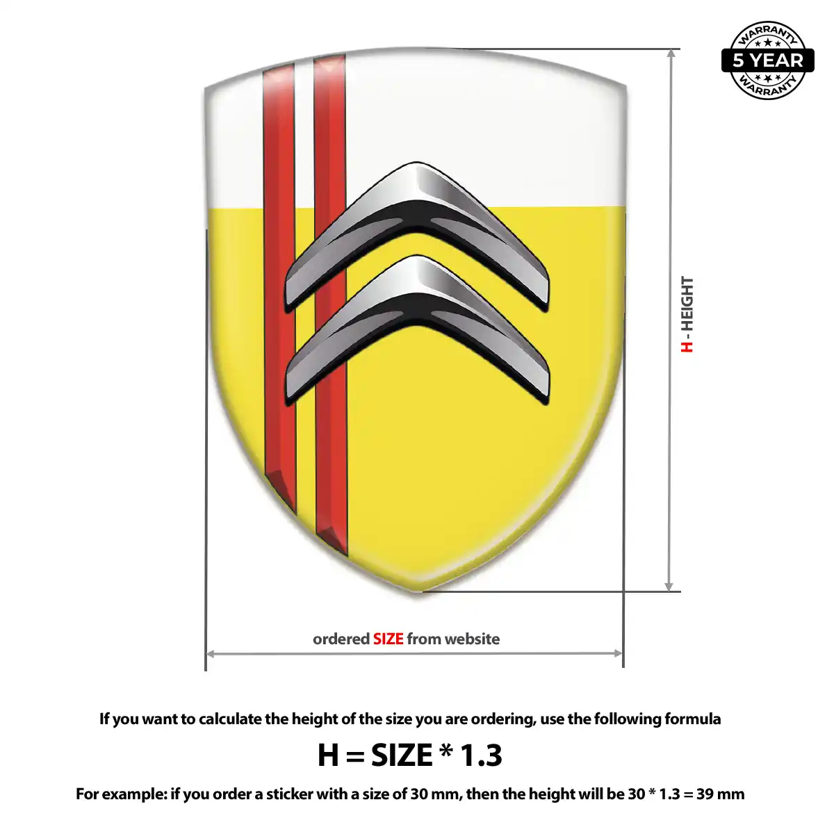 Citroen Logo Sticker Deluxe Edition