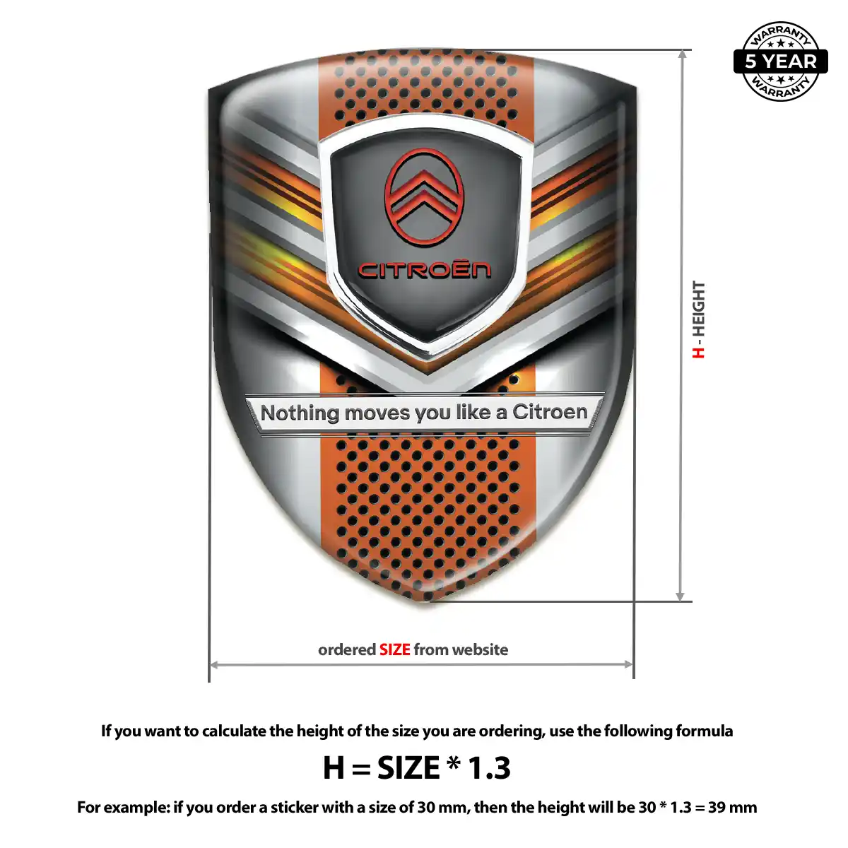 Citroen Logo Sticker Exclusive Series