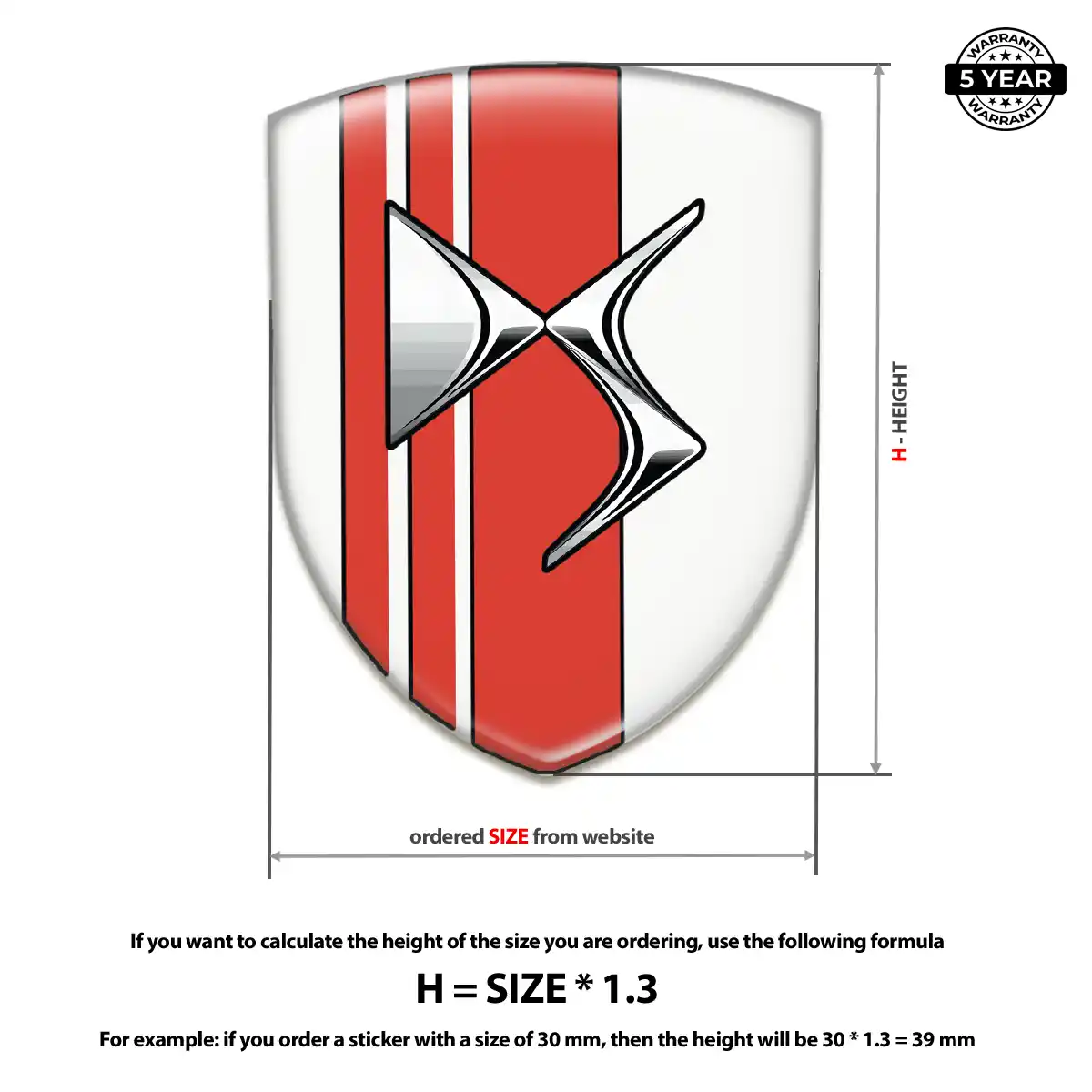 Citroen Logo Sticker Exterior Luxe