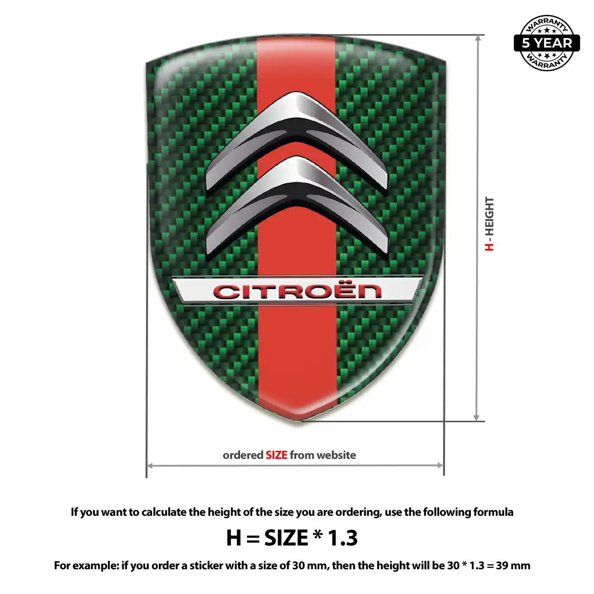 Citroen Logo Sticker Interior Elegance