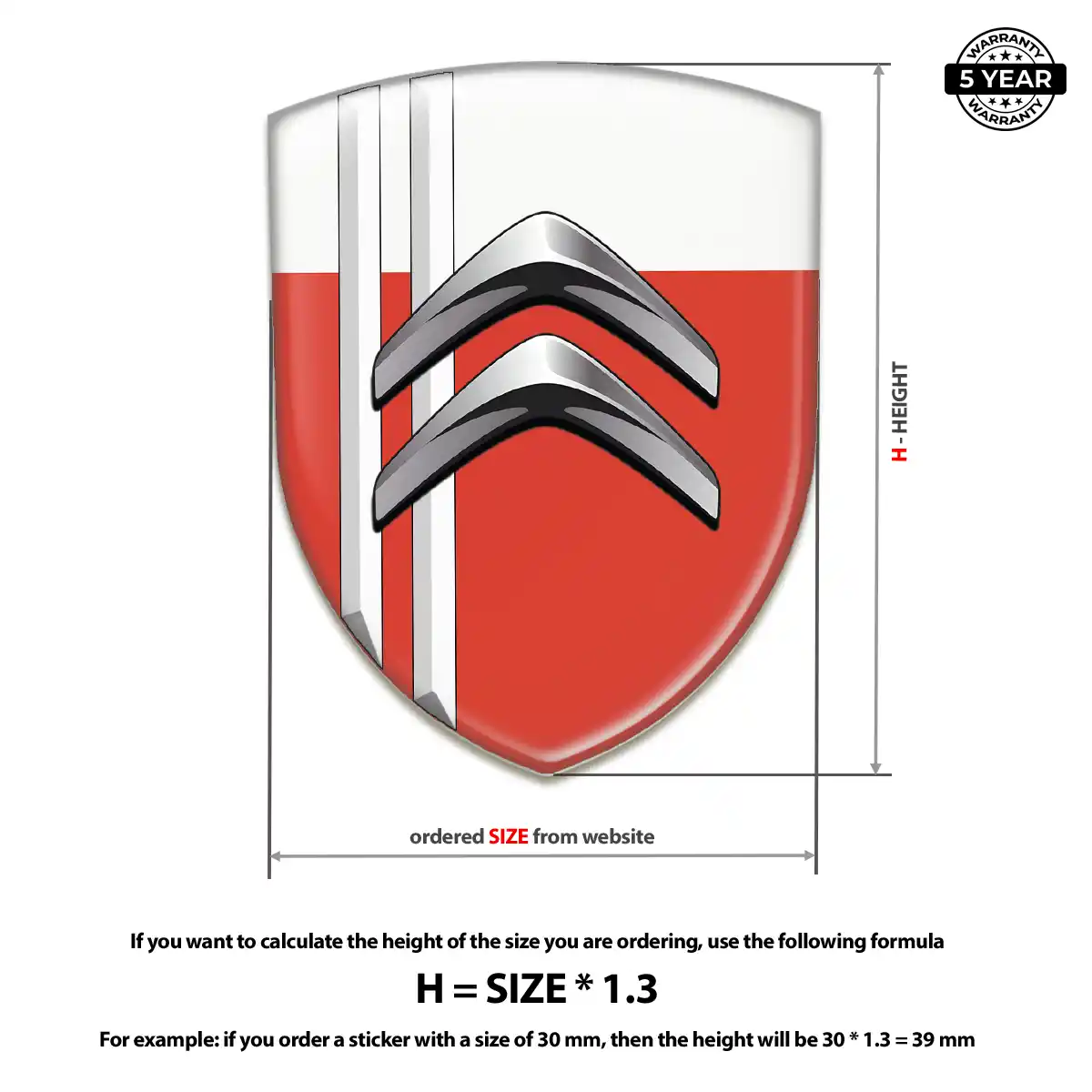 Citroen Logo Sticker Opulent Line