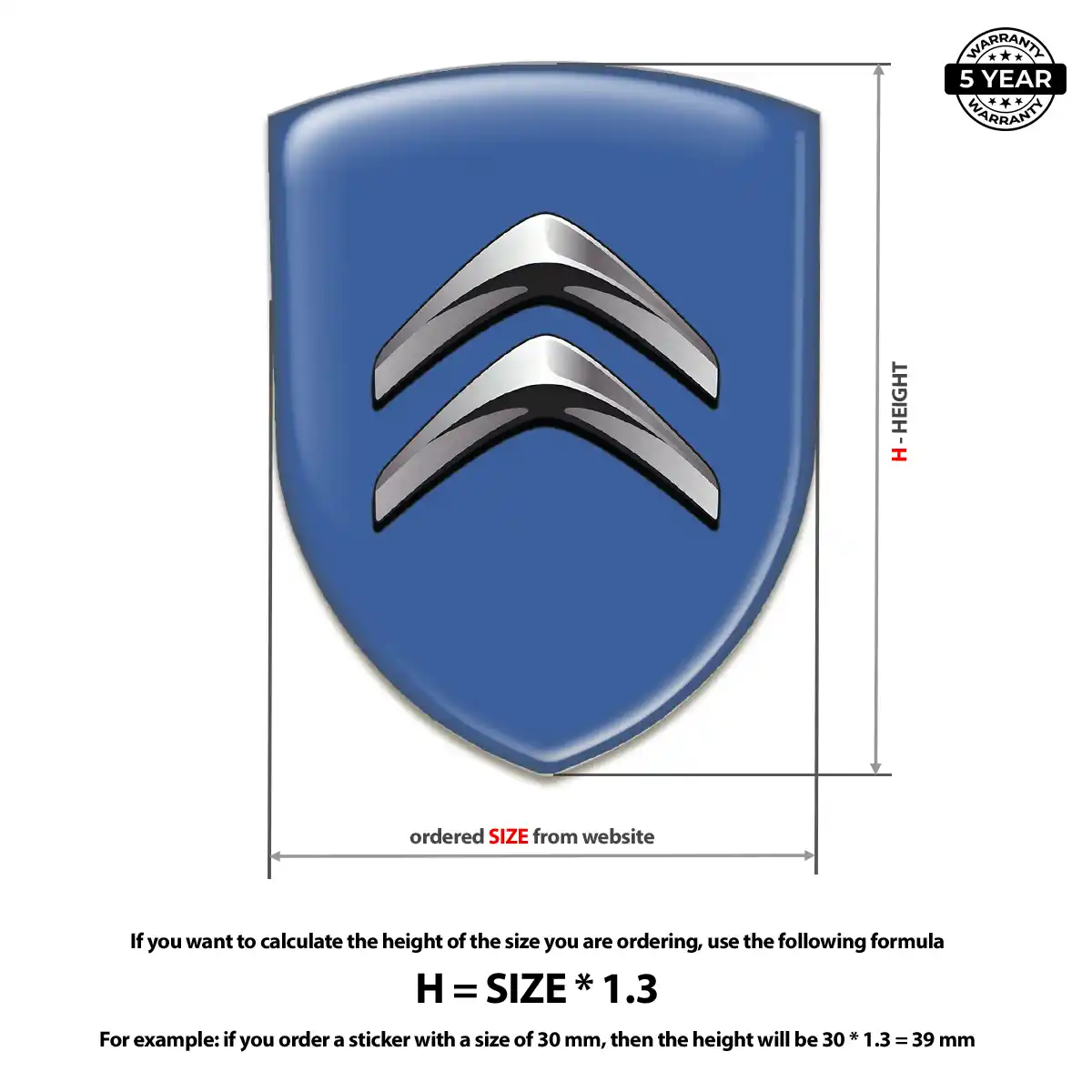 Citroen Logo Sticker Prestige Line
