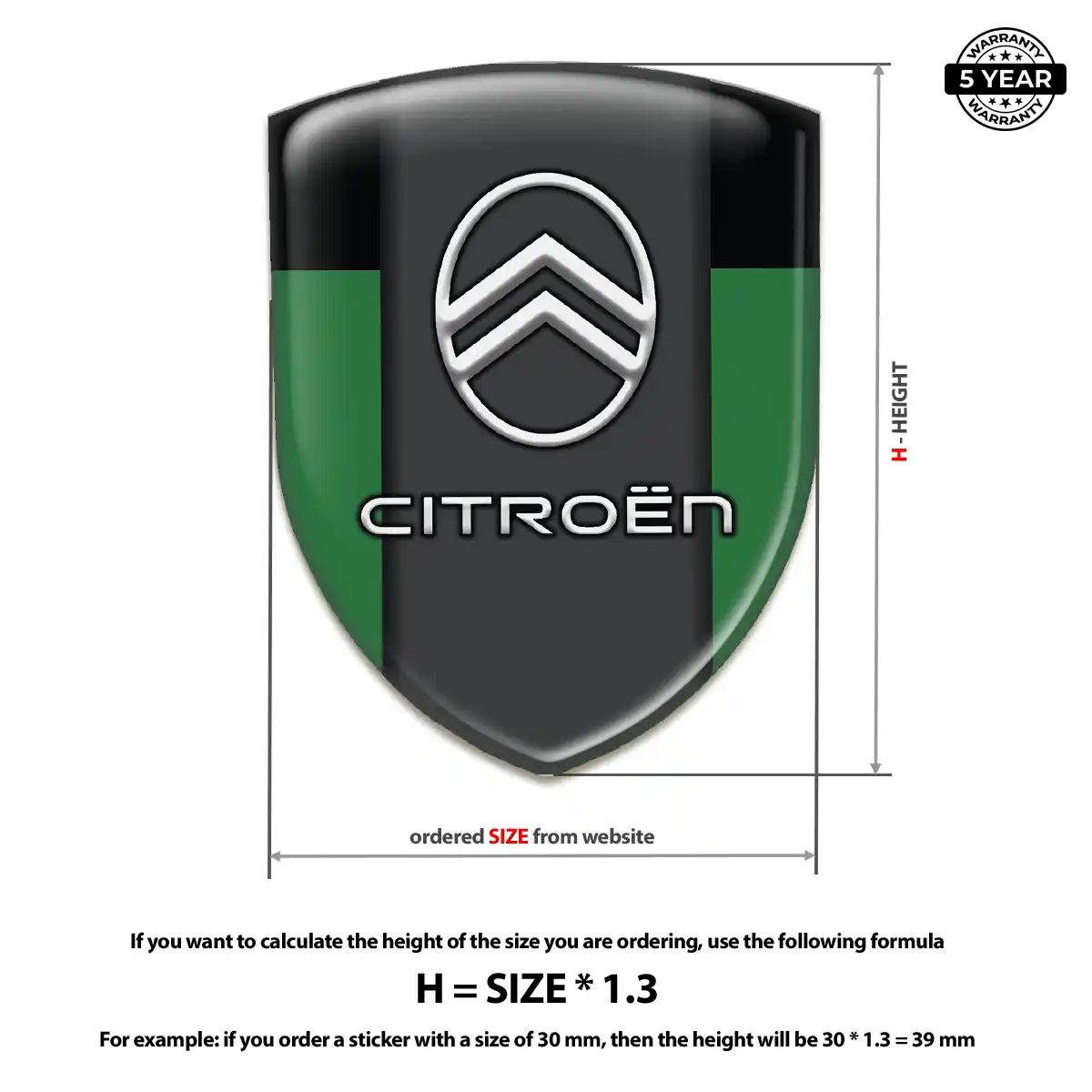 Citroen Logo Sticker Prime Quality