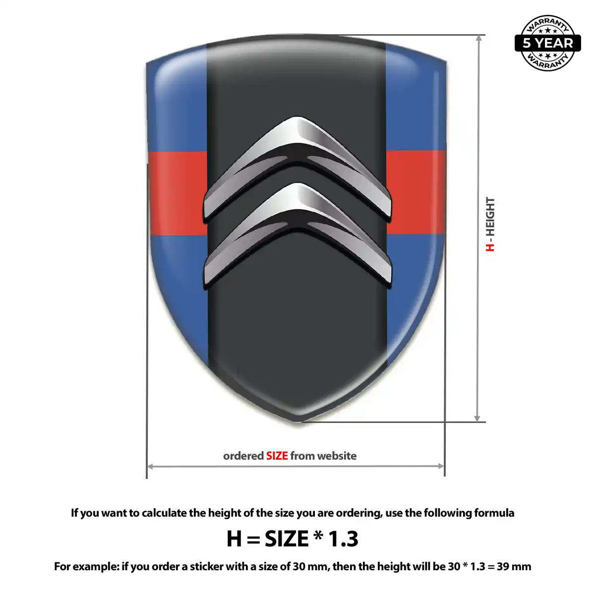 Citroen Logo Sticker Resin Elite