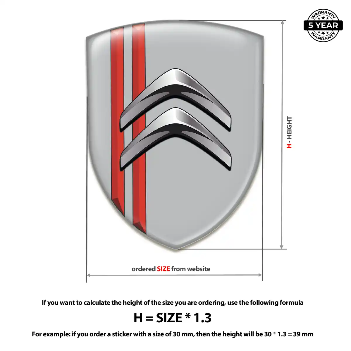 Citroen Logo Sticker Signature Grade