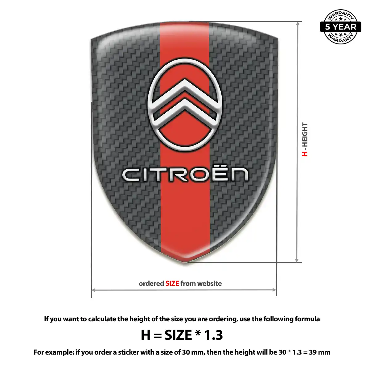 Citroen Logo Sticker Sleek Style