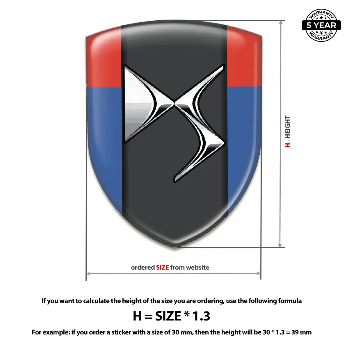 Citroen Polyurethane Domed Sticker Deluxe Edition