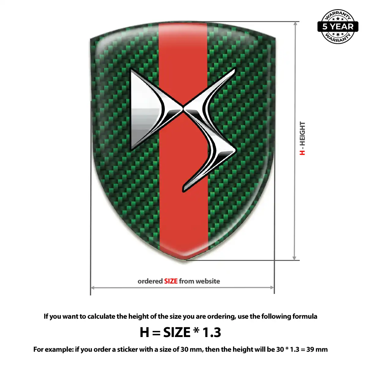 Citroen Polyurethane Domed Sticker Elite Edition