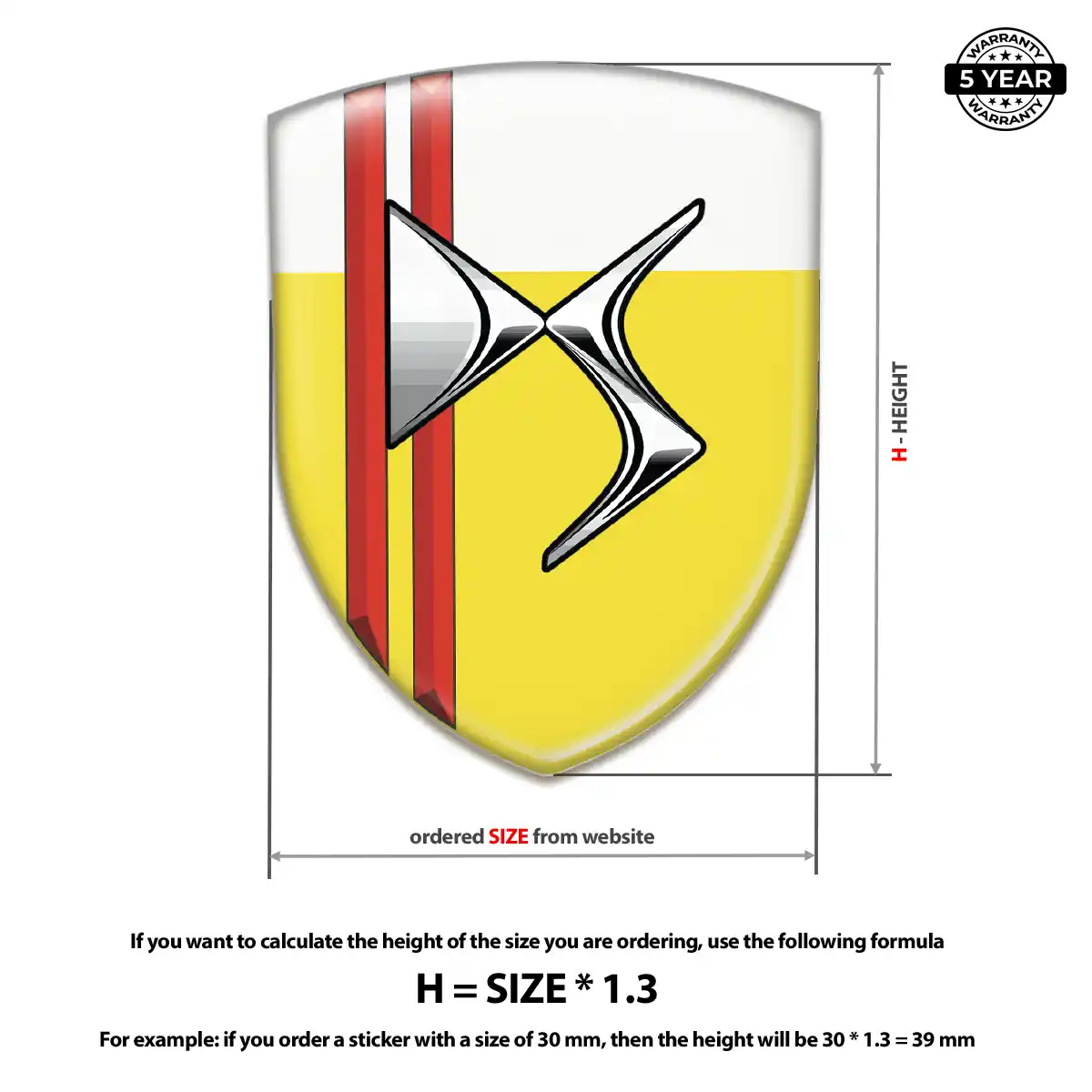 Citroen Polyurethane Domed Sticker Exclusive Series