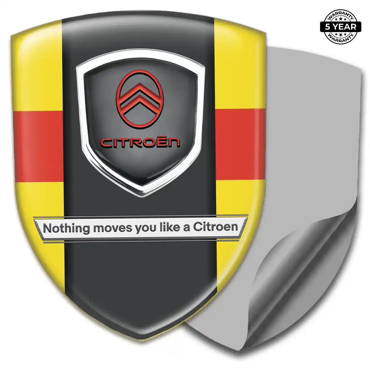 Citroen Polyurethane Domed Sticker Resin Luxe