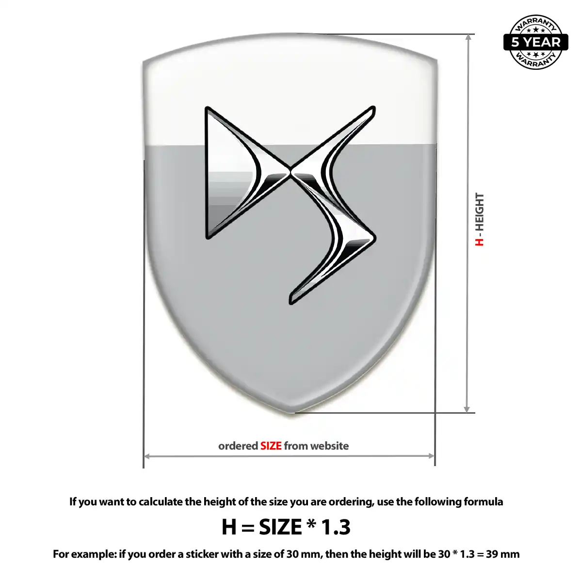 Citroen Polyurethane Domed Sticker Superior Craft