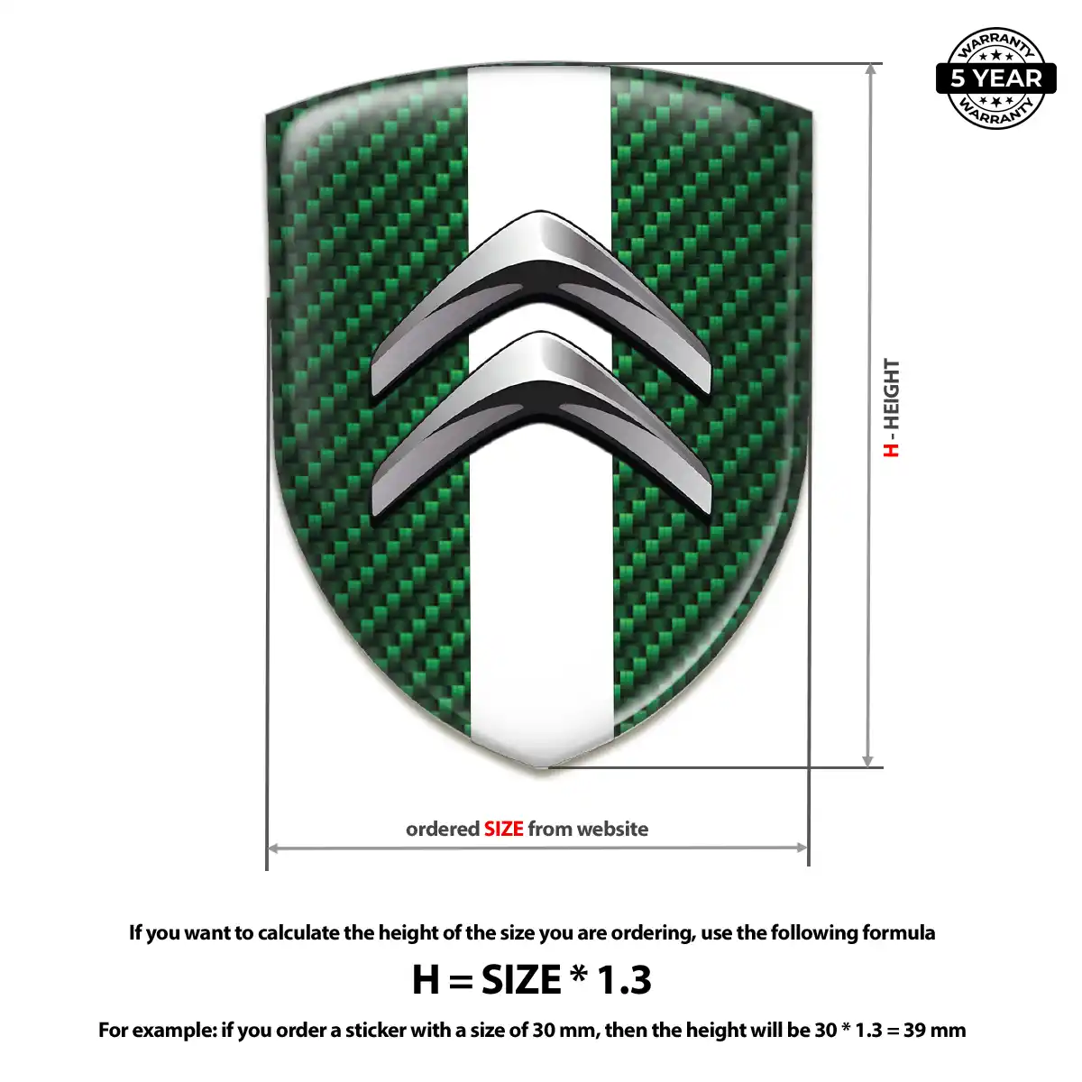Citroen Resin Badge Sticker Noble Edition