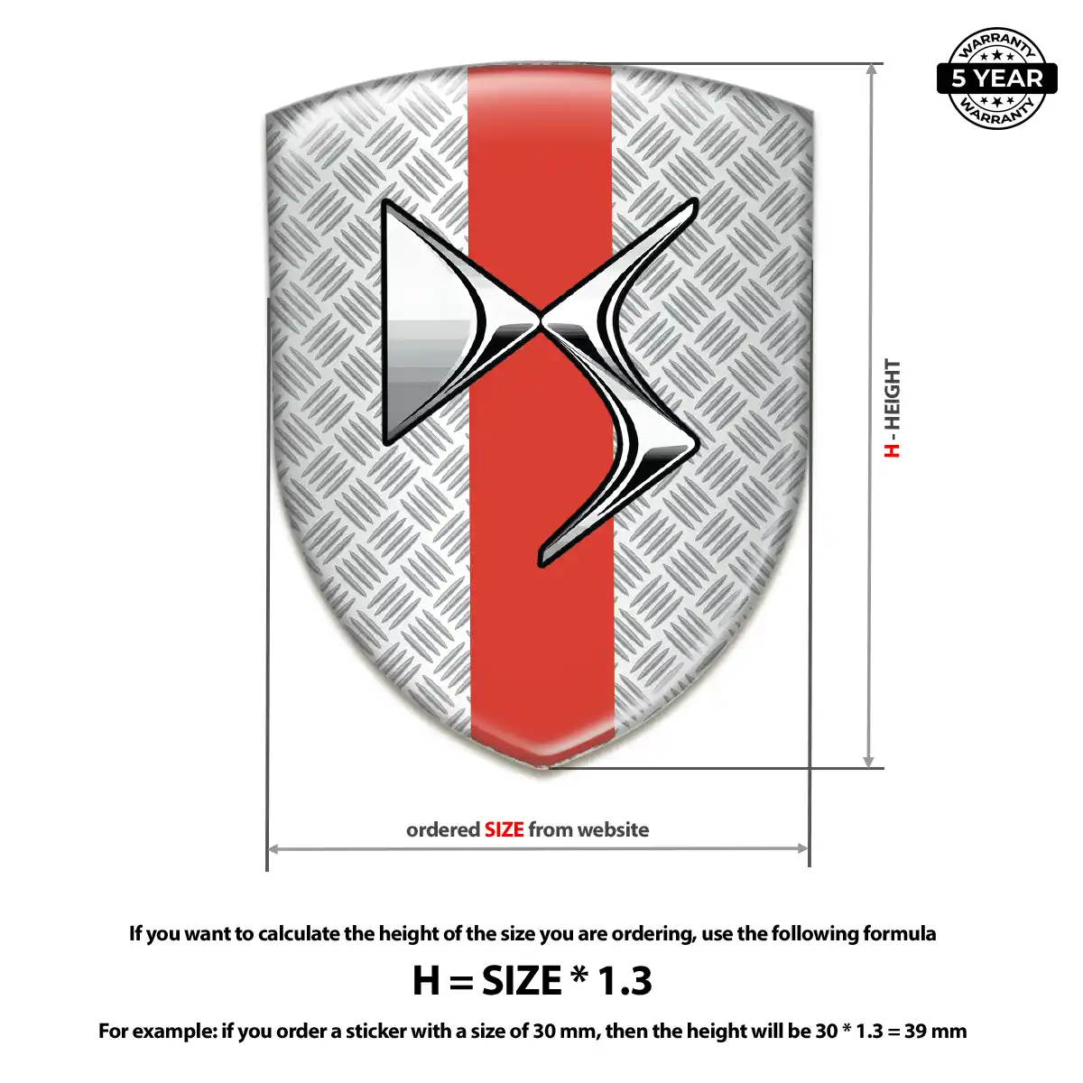 Citroen Resin Badge Sticker Prestige Line