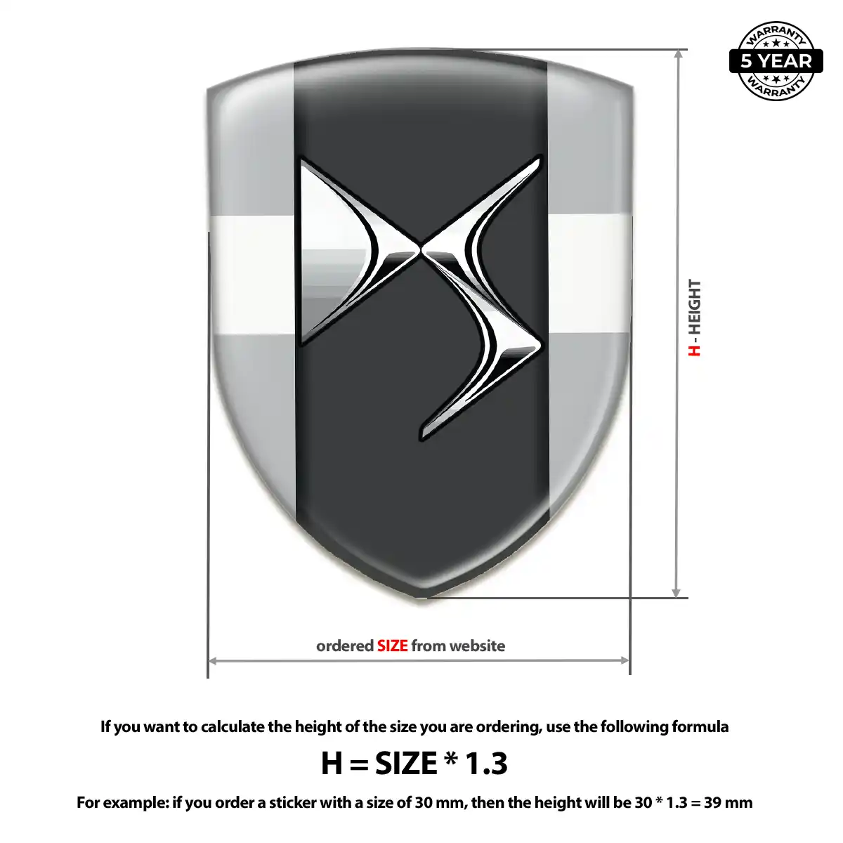 Citroen Resin Badge Sticker Prime Quality