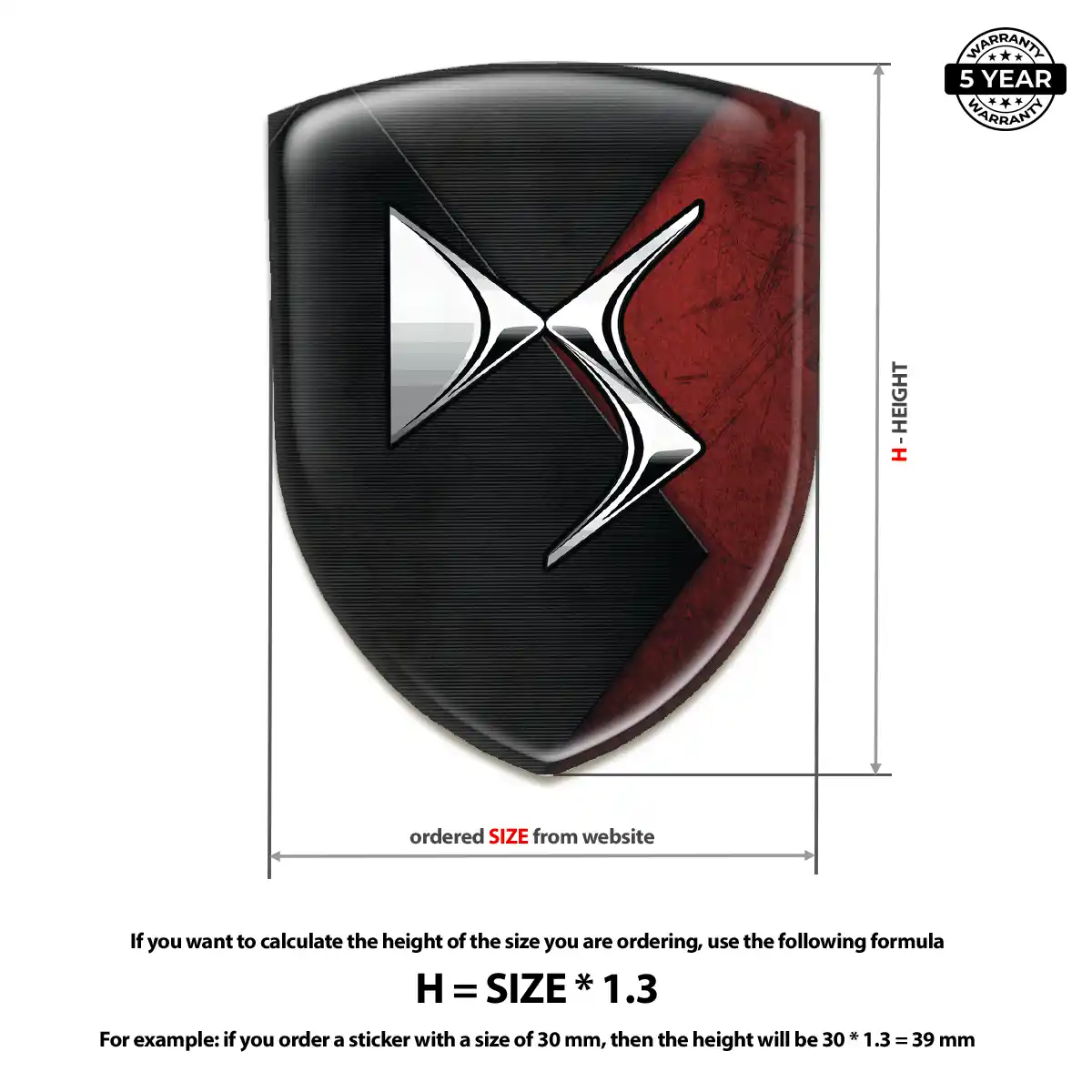 Citroen Resin Badge Sticker Resin Luxe